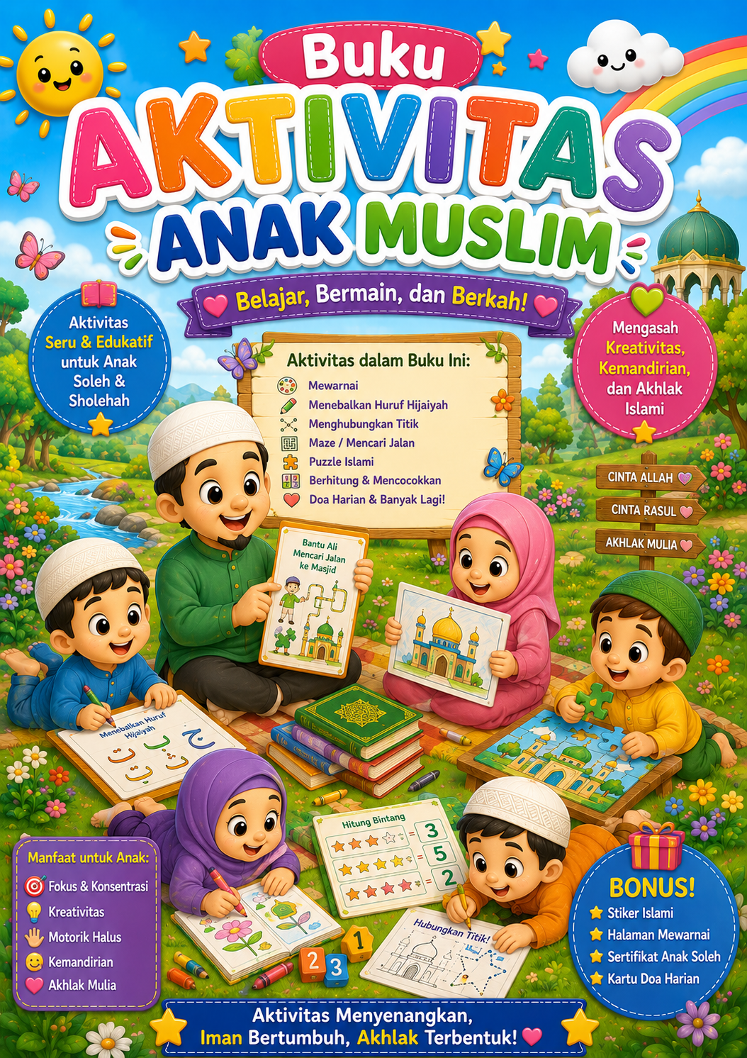 Cover Buku Buku Aktivitas Anak Muslim