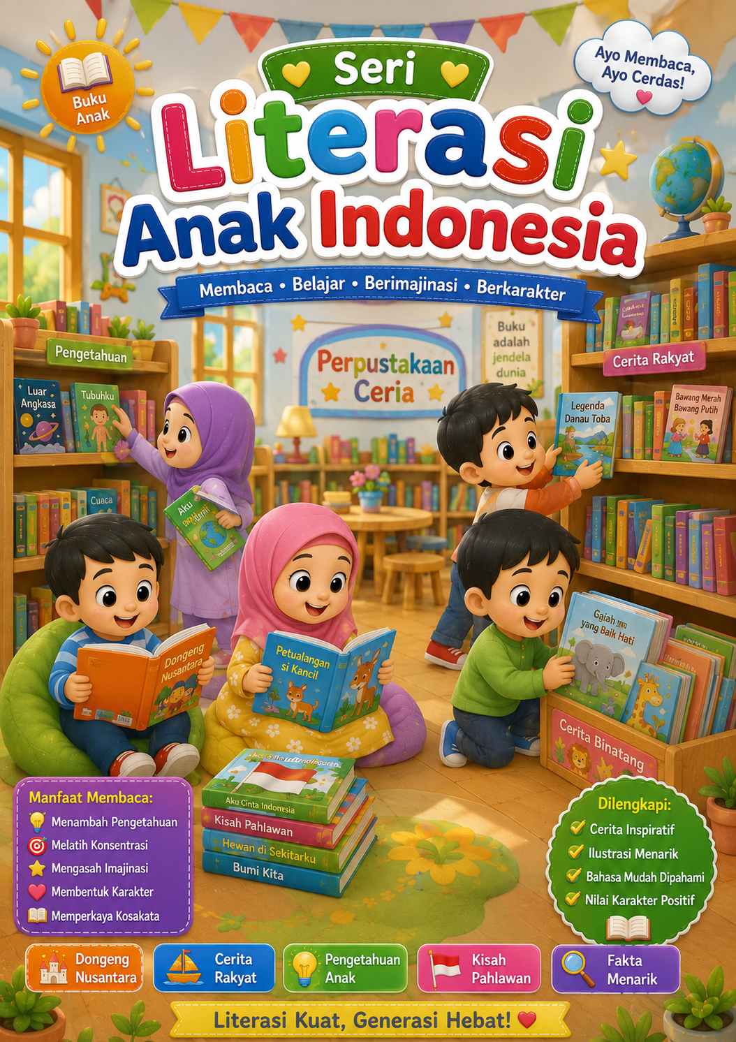 Cover Buku Seri Literasi Anak Indonesia