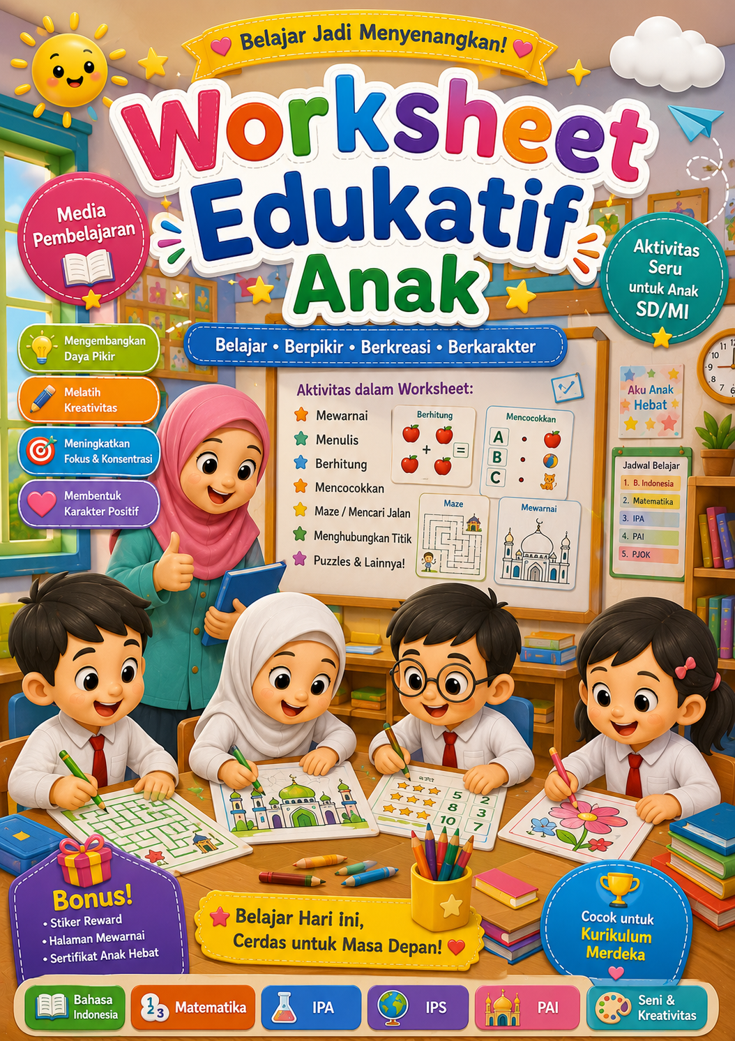 Cover Worksheet Edukatif Anak